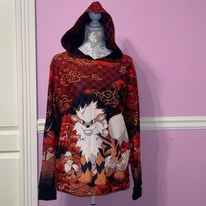 Blackmilk pokemon fire arcanine growlithe dog goth gothic hoodie jacket japan